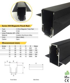 Series 920 Magnetic Track Rail
